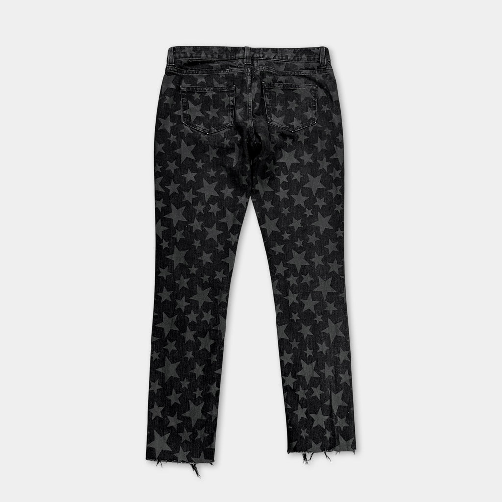 Saint Laurent Hedi Slimane Rocker Black Star Print Skinny Jeans