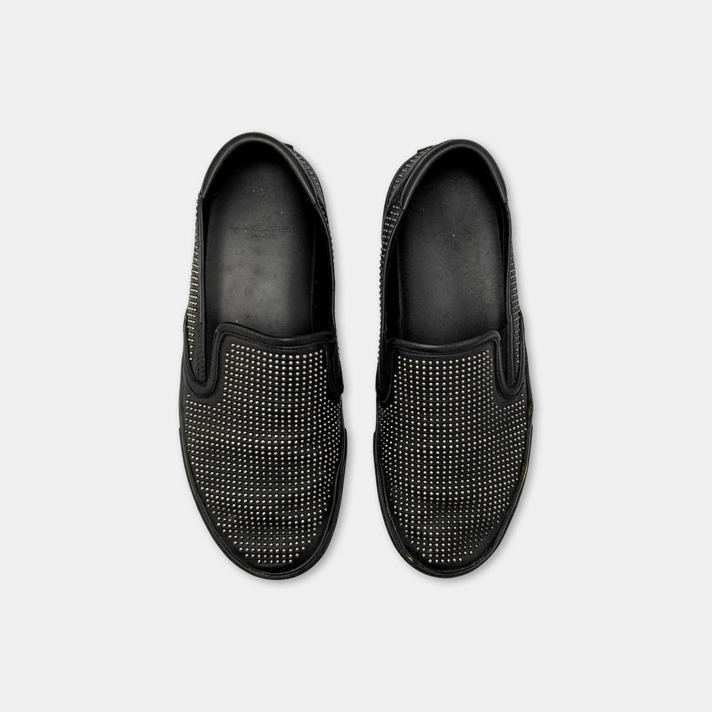 Saint Laurent Paris 2014 Studded Skate Slip-On Sneakers