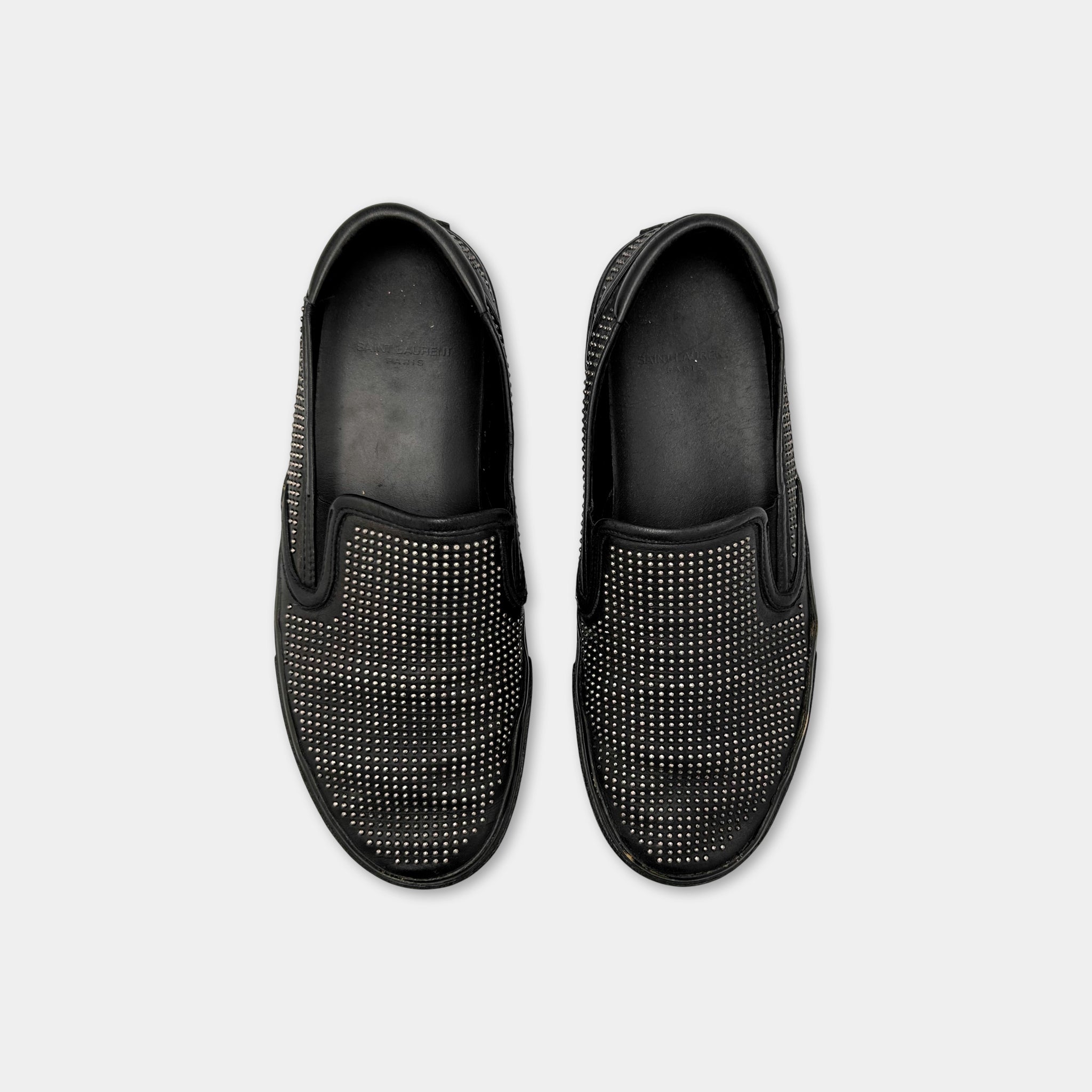 Saint Laurent Paris 2014 Studded Skate Slip-On Sneakers