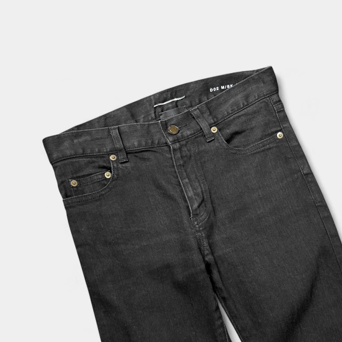Saint Laurent 2016 Hedi Slimane D02 Skinny Black Denim Jeans