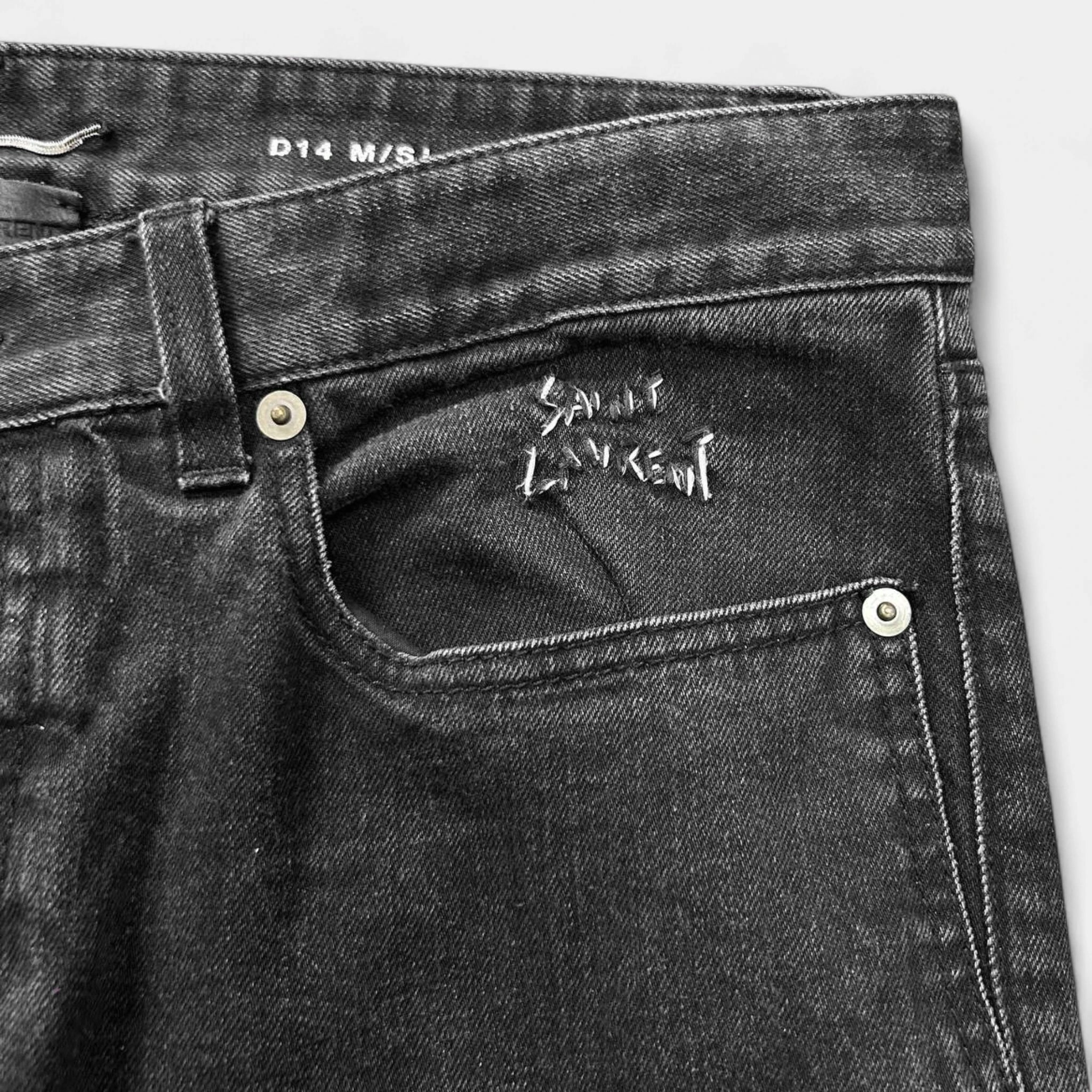 Saint Laurent D14 "Hand Stitched" Denim Pants