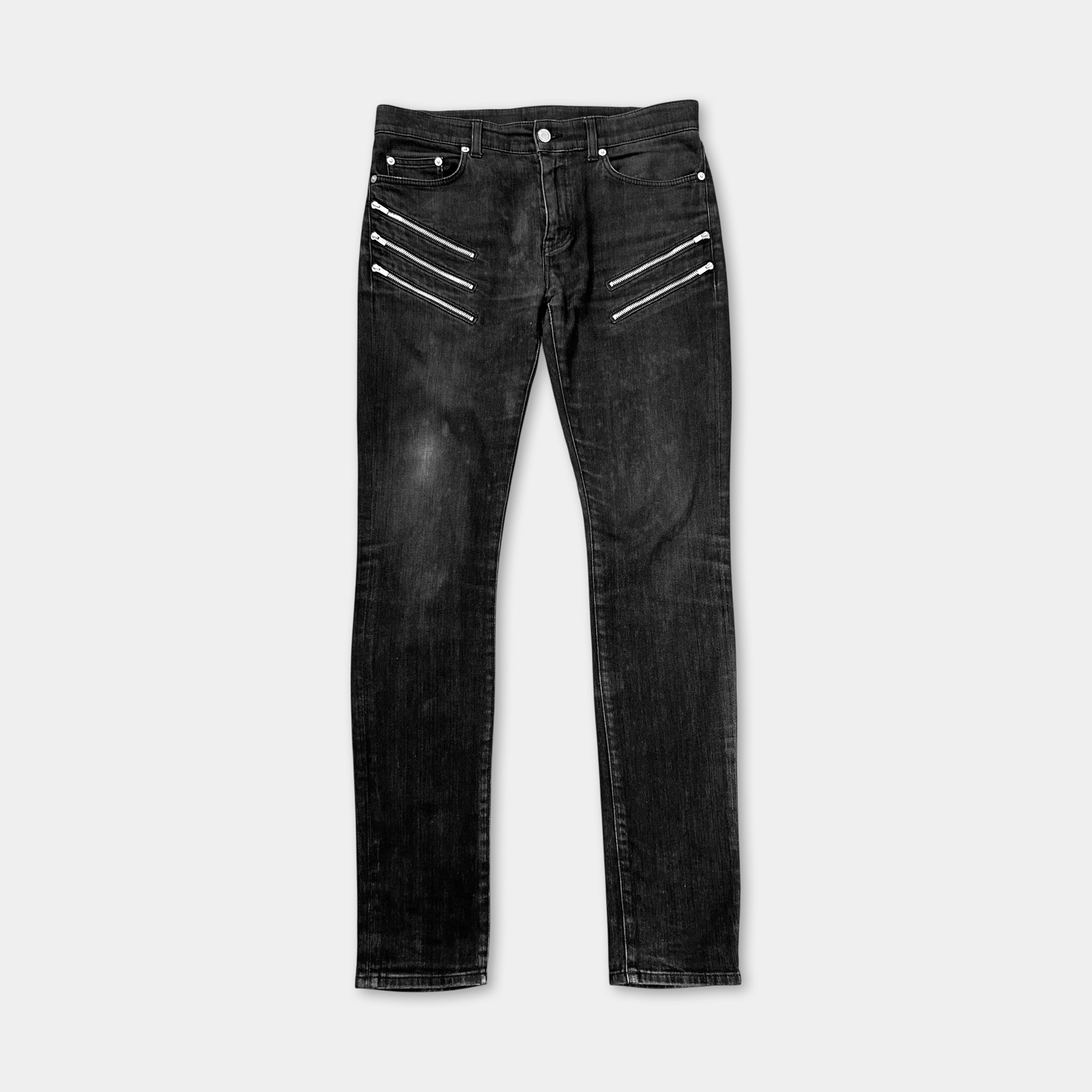 Saint Laurent 2015 Five-Zipper Skinny Pants