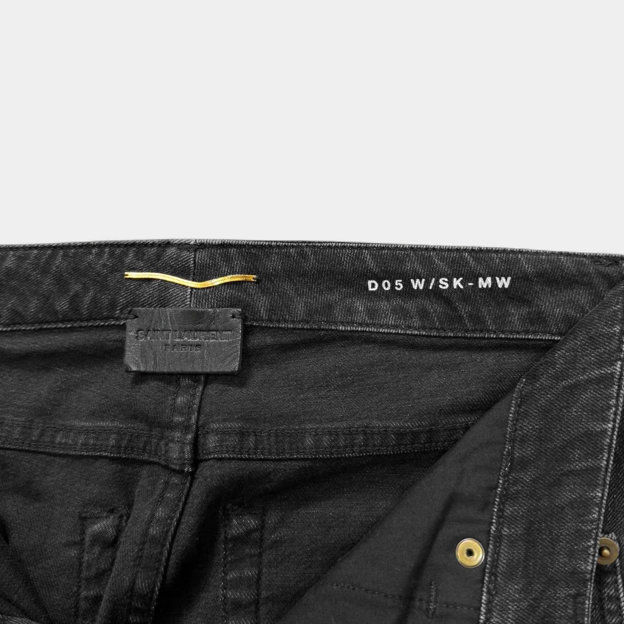 Saint Laurent 2017 D05 Skinny Fit Black Denim Jeans