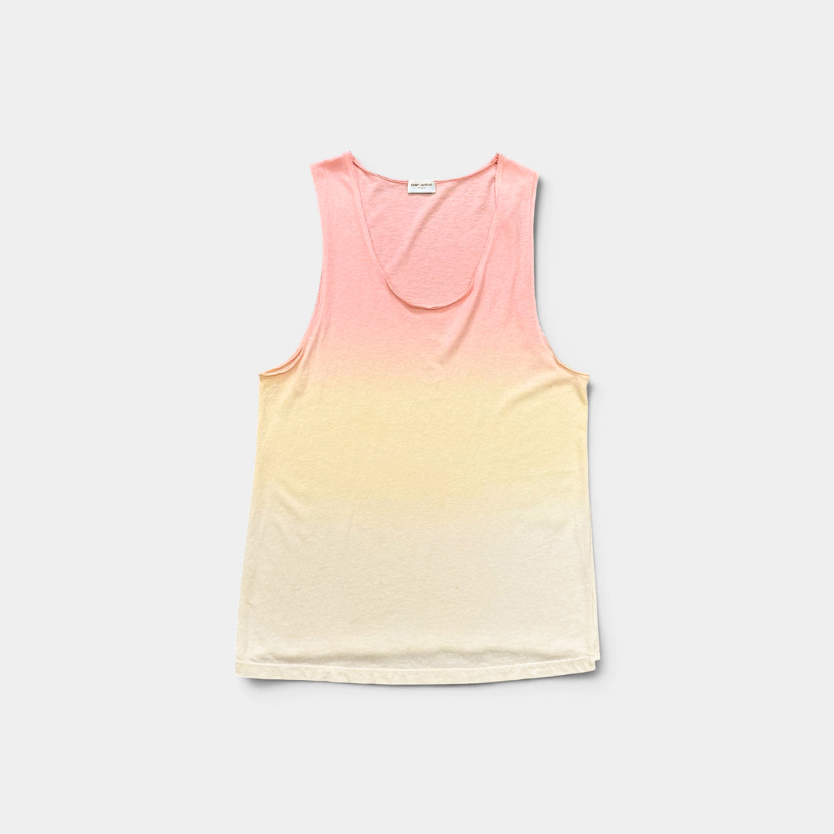 Saint Laurent Paris 2016 Pink Sunset Dip-Dye Tank Top