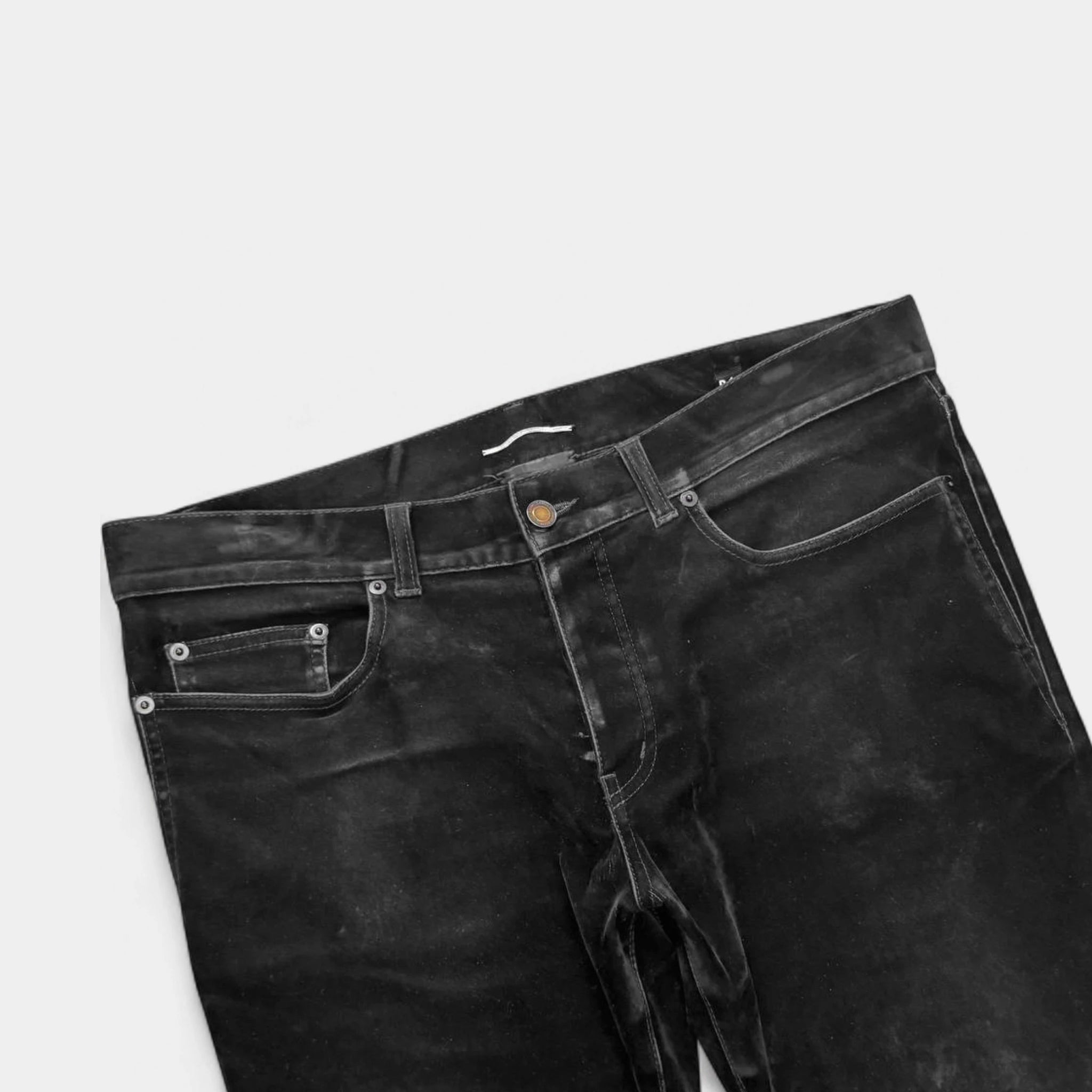 Saint Laurent 2018 Black Velvet Flared Trousers