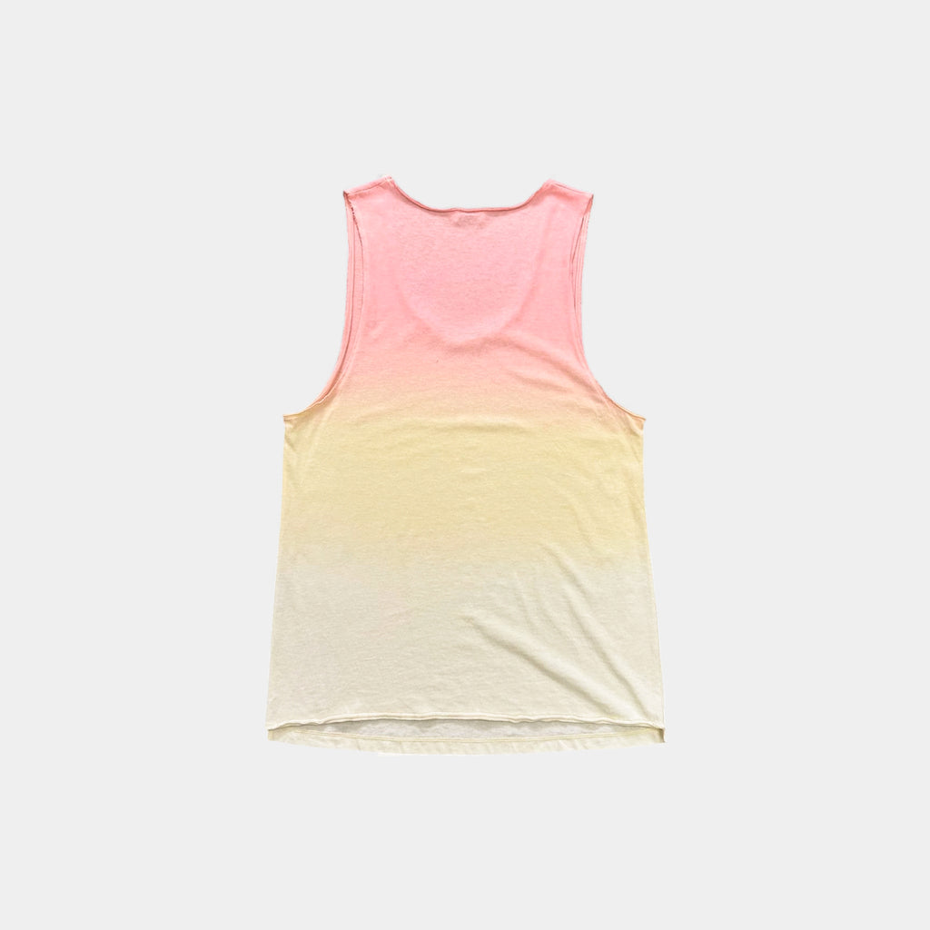 Saint Laurent Paris 2016 Pink Sunset Dip-Dye Tank Top