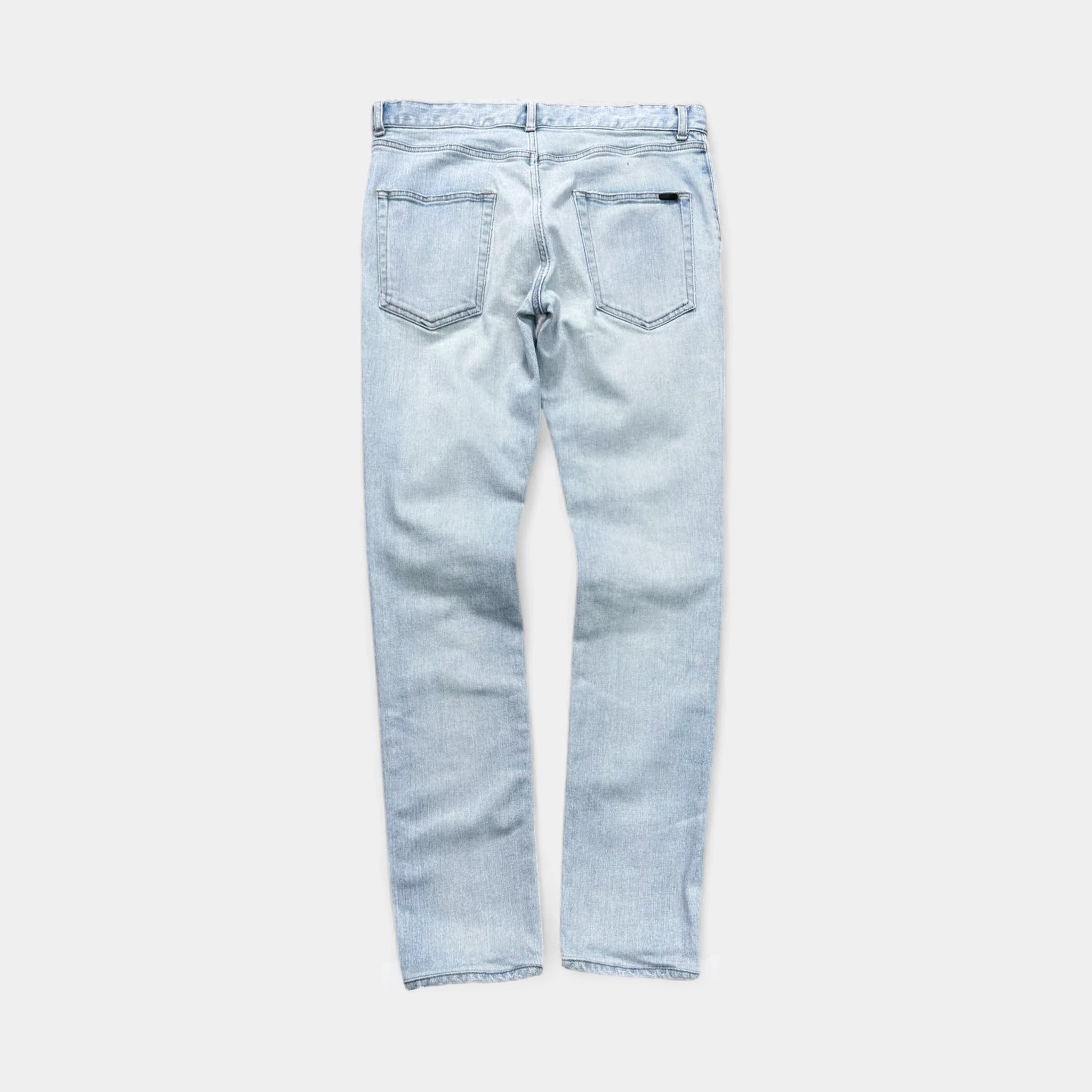 Saint Laurent 2020 Straight-Leg Denim Jeans Light Wash