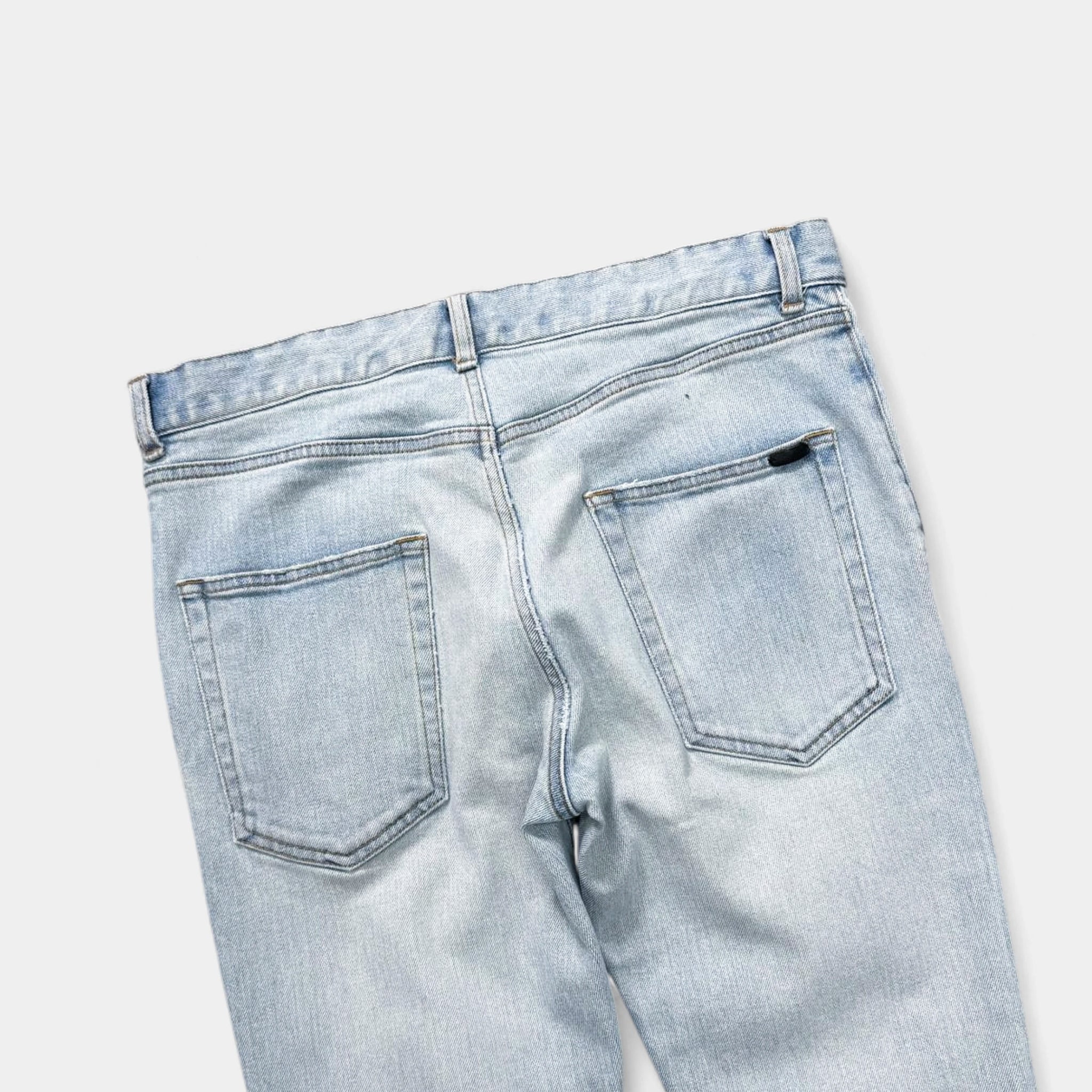 Saint Laurent 2020 Straight-Leg Denim Jeans Light Wash