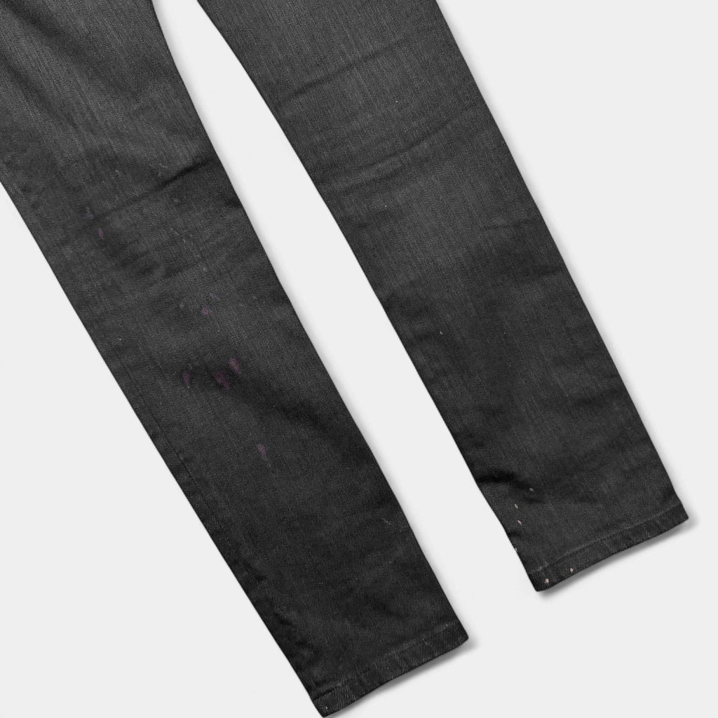Saint Laurent 2014 Hedi Slimane D04 High-Waisted Skinny Black Denim Jeans
