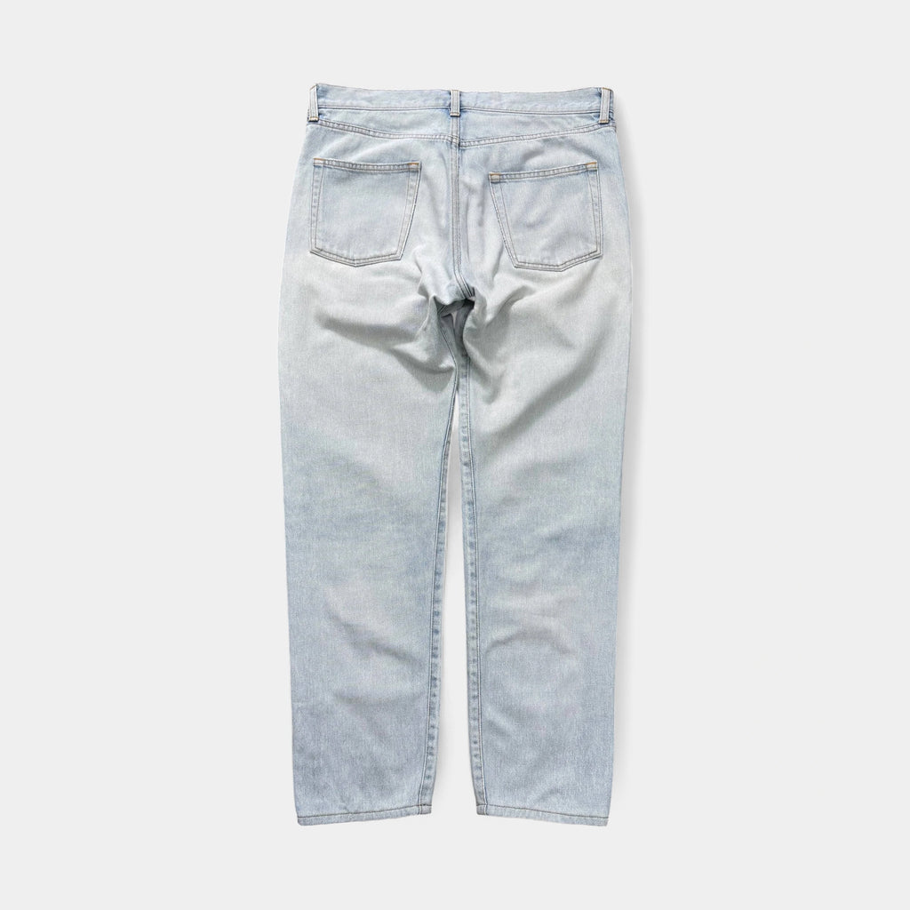 Saint Laurent "Love Me Forever Or..." Embroidered Denim Jeans