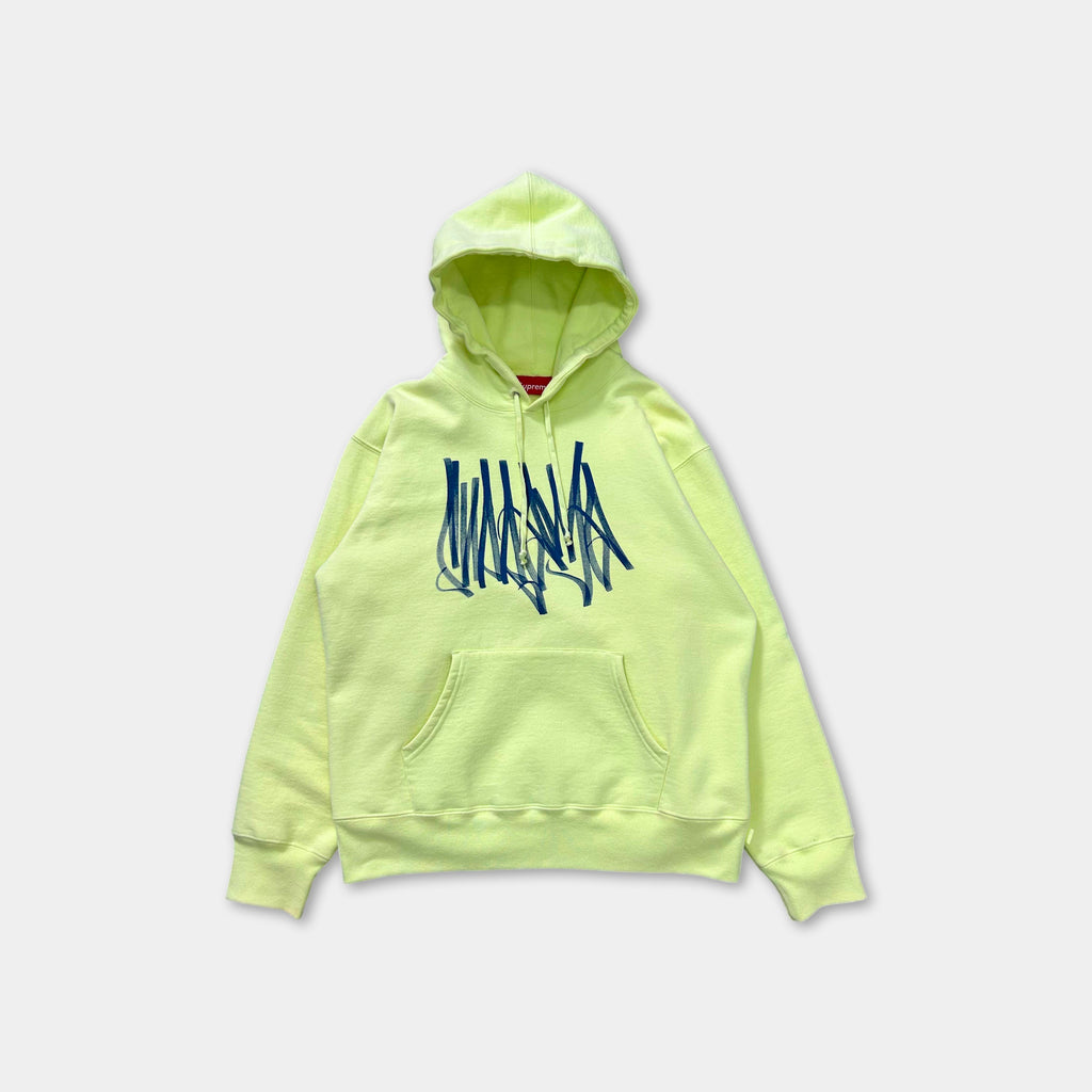 Supreme SS19 Lime Tag Logo Hoodie