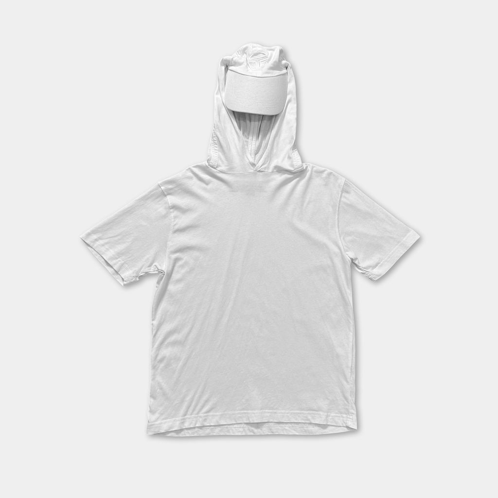 Telfar Loose White Cotton Hooded T-Shirt