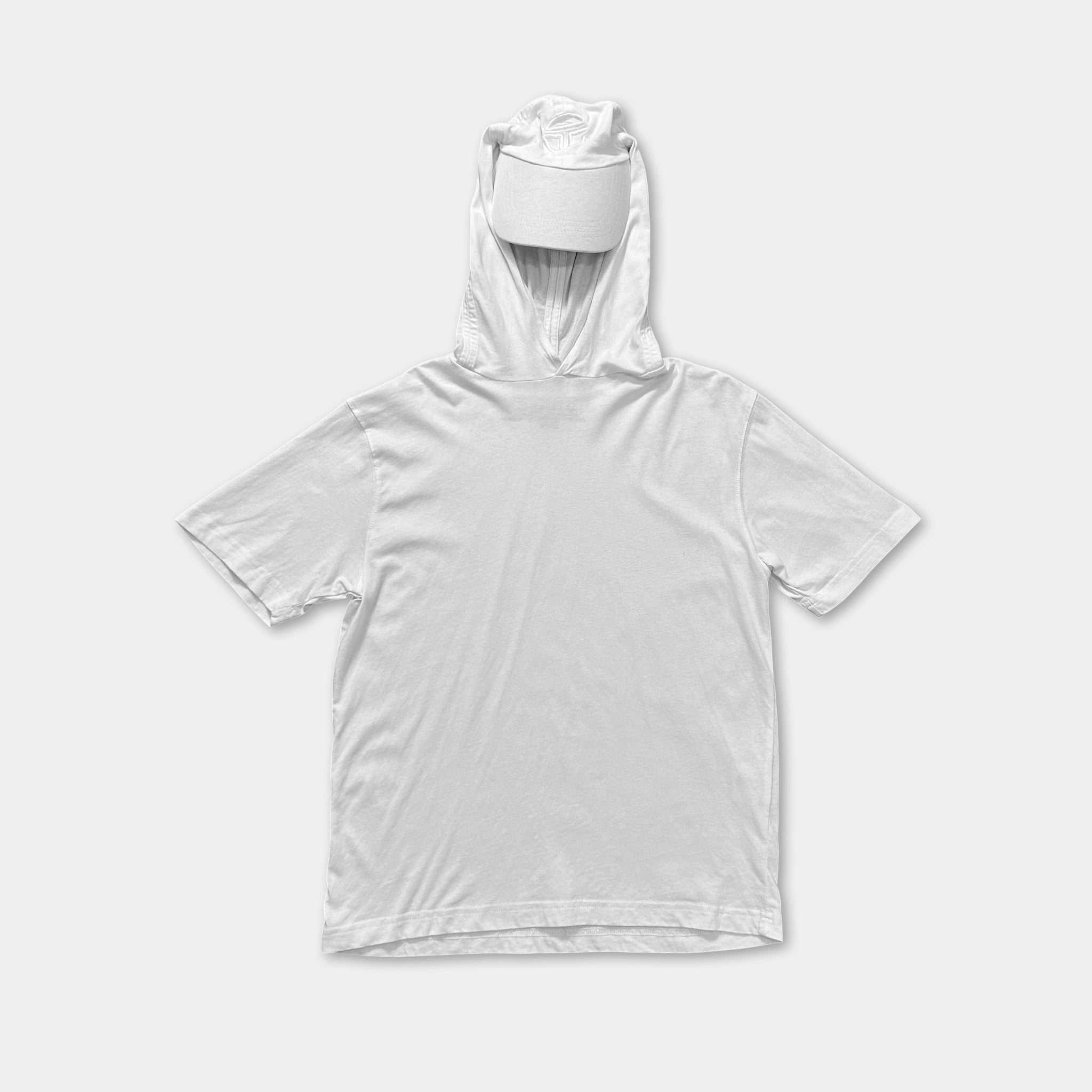 Telfar Loose White Cotton Hooded T-Shirt