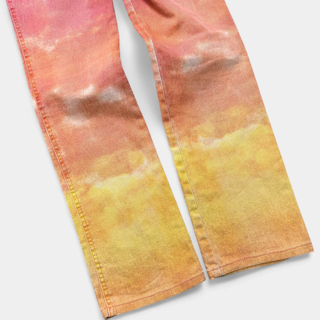 Just Cavalli Denim Jeans Sunset Gradient Red Yellow Orange - detail 5