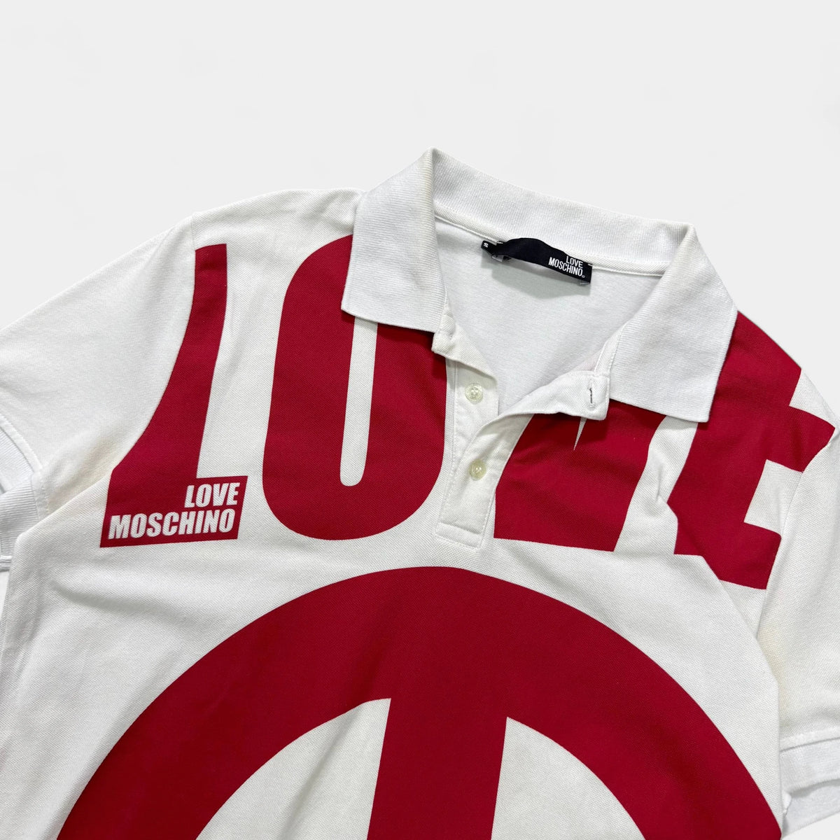 Love Moschino Peace Symbol Polo Shirt