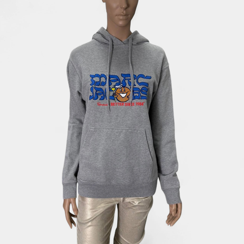 Marc Jacobs x Avi Gold Embroidered Orange Character Grey Hoodie