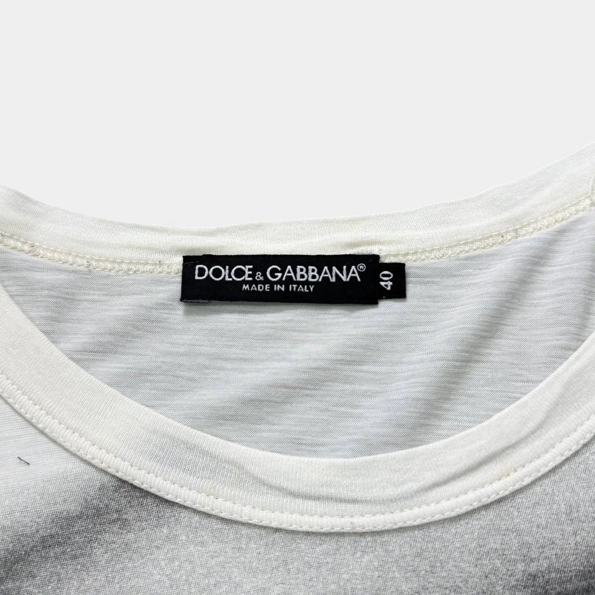 Dolce & Gabbana Vintage Slim Fit Graphic Cotton T-Shirt - detail 1