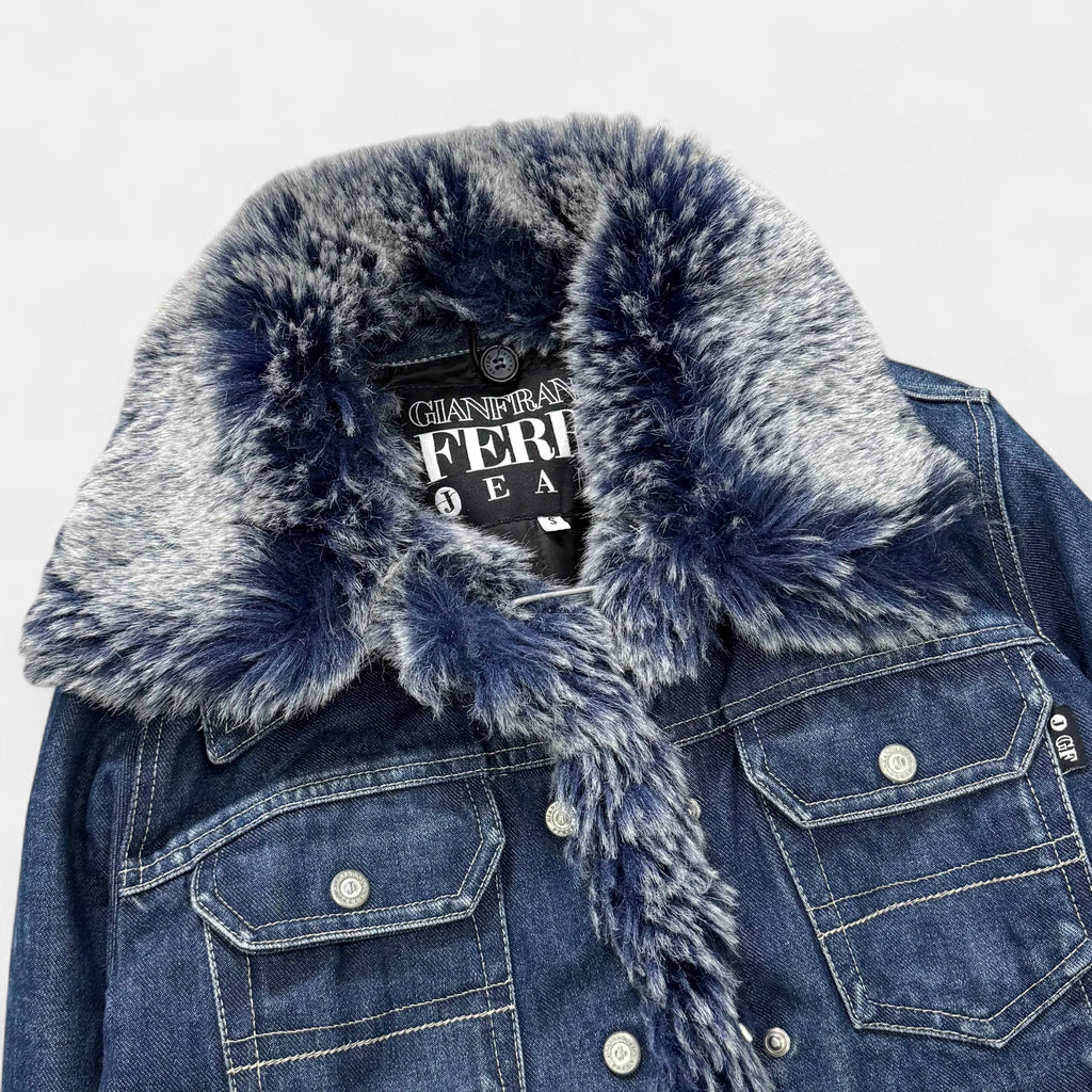 Gianfranco Ferré 90s Denim Jacket with Fur Lining - detail 1