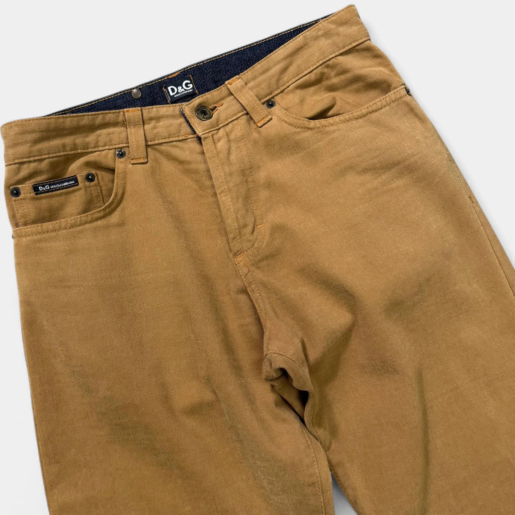 Dolce & Gabbana Soft Camel Beige Straight Leg Pants