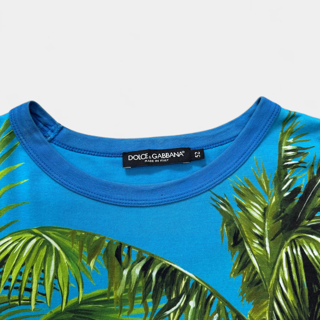 Dolce & Gabbana Tropical Palm Graphic Multicolor T-Shirt - detail 2