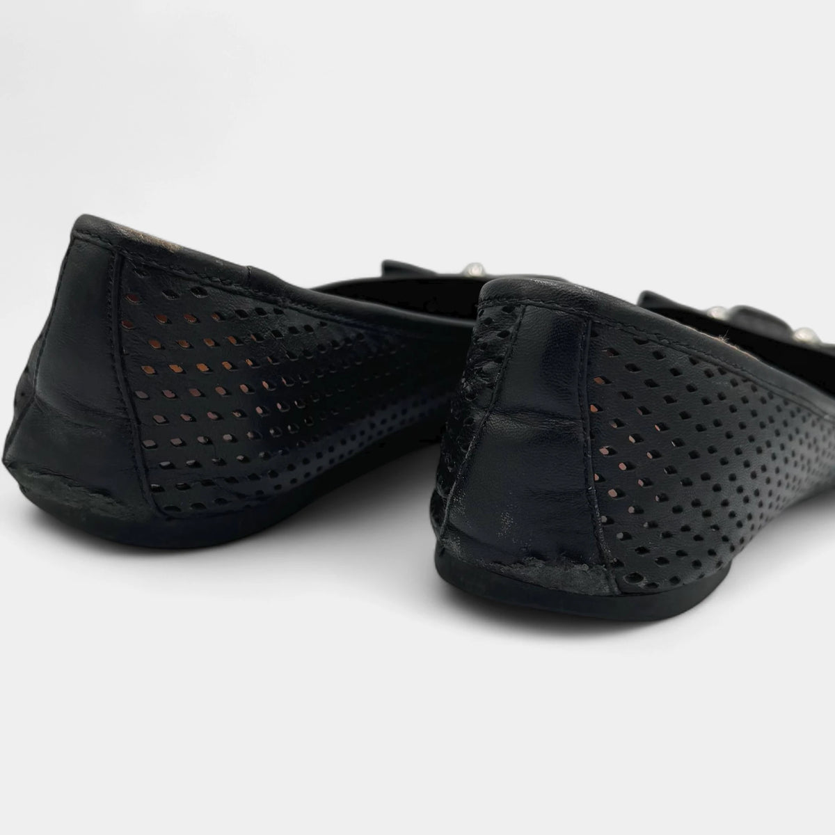 Marc Jacobs Vintage Perforated Leather Mouse Ballet Flats