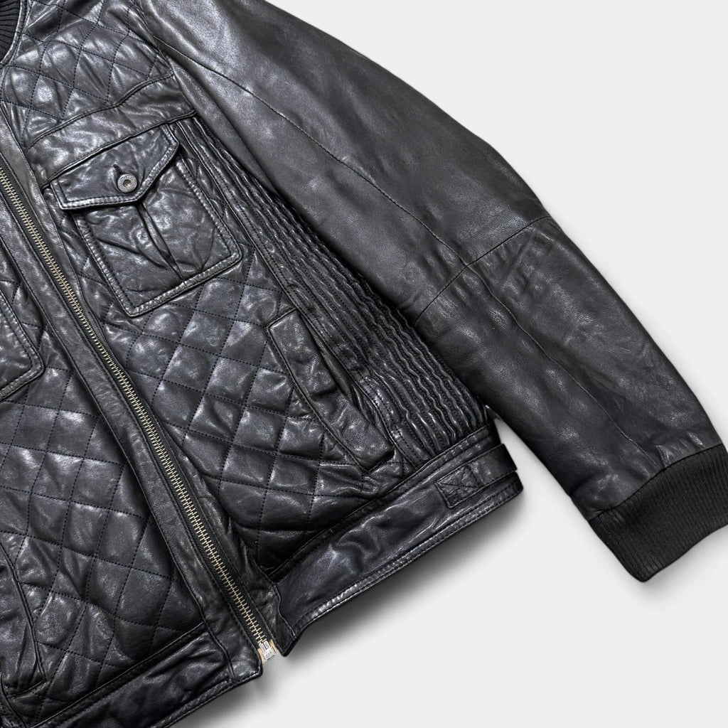 Dolce & Gabbana Quilted Leather Bomber Jacket