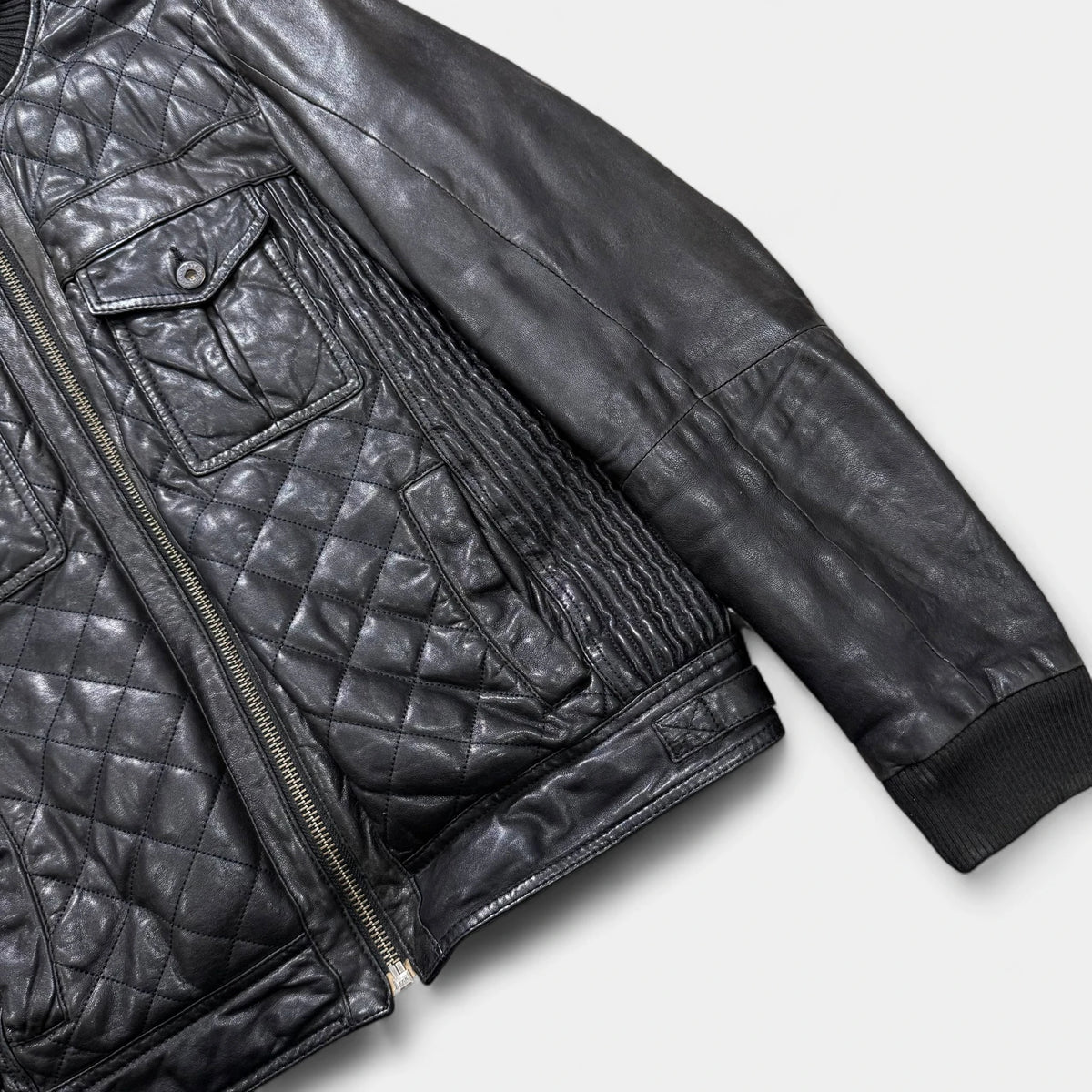 Dolce & Gabbana Quilted Leather Bomber Jacket