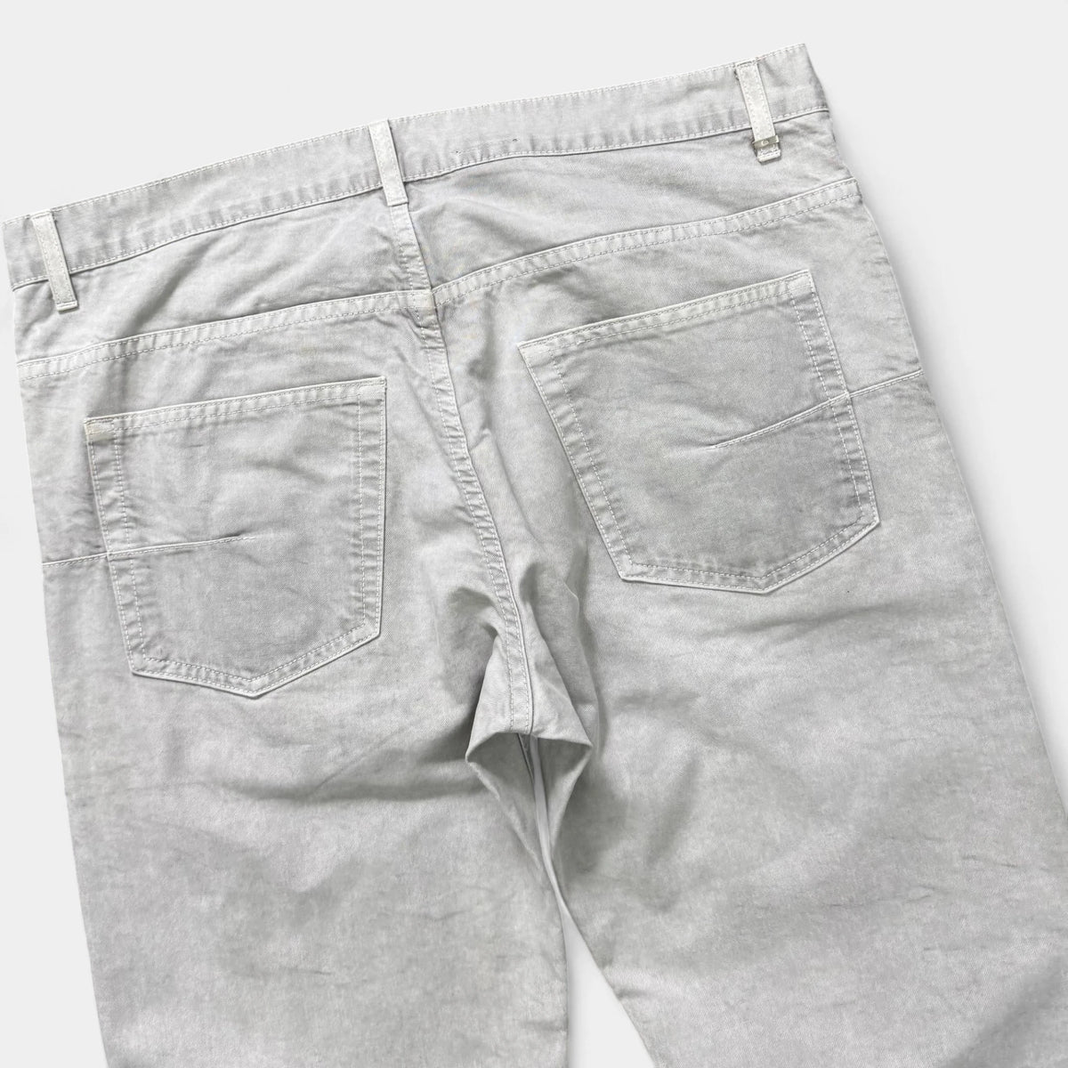 Dior Homme KVA Bleached Grey Straight Leg Trousers