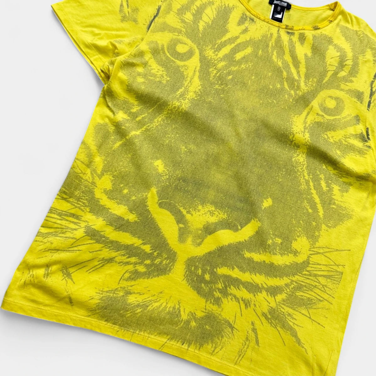 Just Cavalli Tiger Graphic Yellow T-Shirt