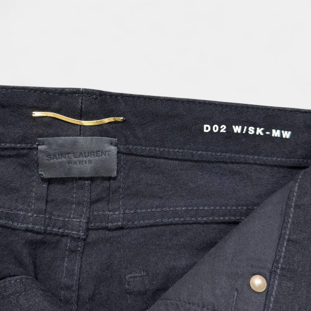 Saint Laurent 2013 Hedi Slimane VO2 Skinny Black Denim Jeans - detail 2