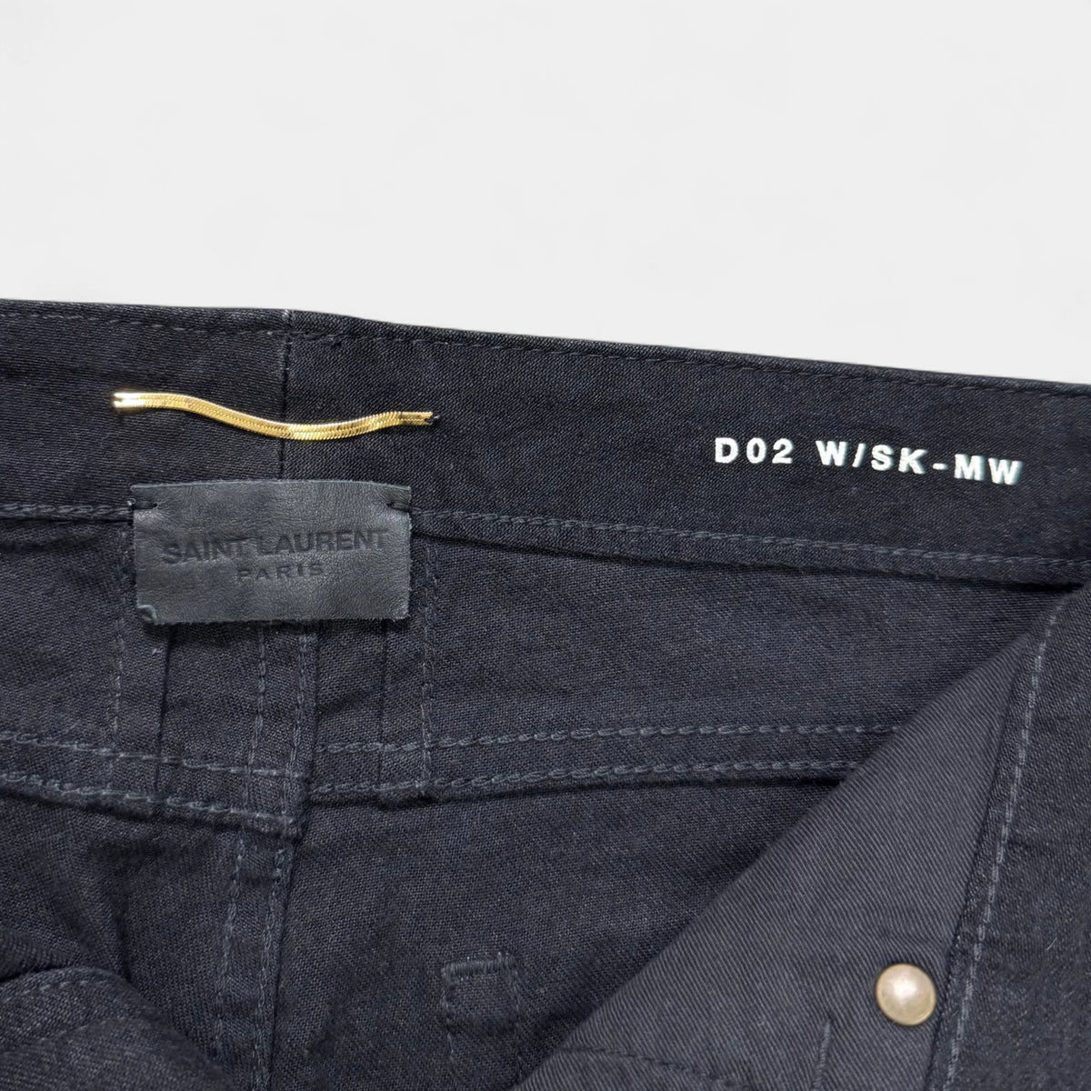 Saint Laurent 2013 Hedi Slimane VO2 Skinny Black Denim Jeans - detail 2