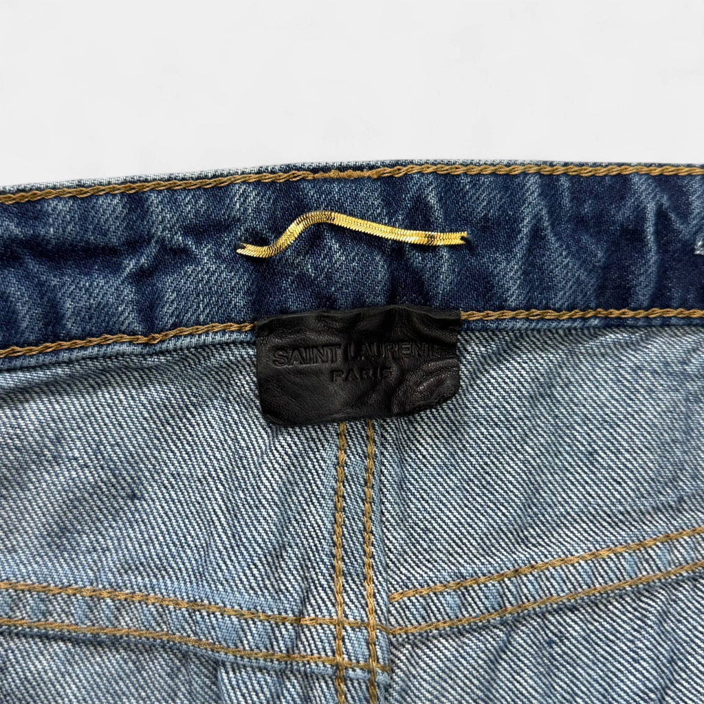 Saint Laurent 2018 D17 Flared Indigo Denim Jeans