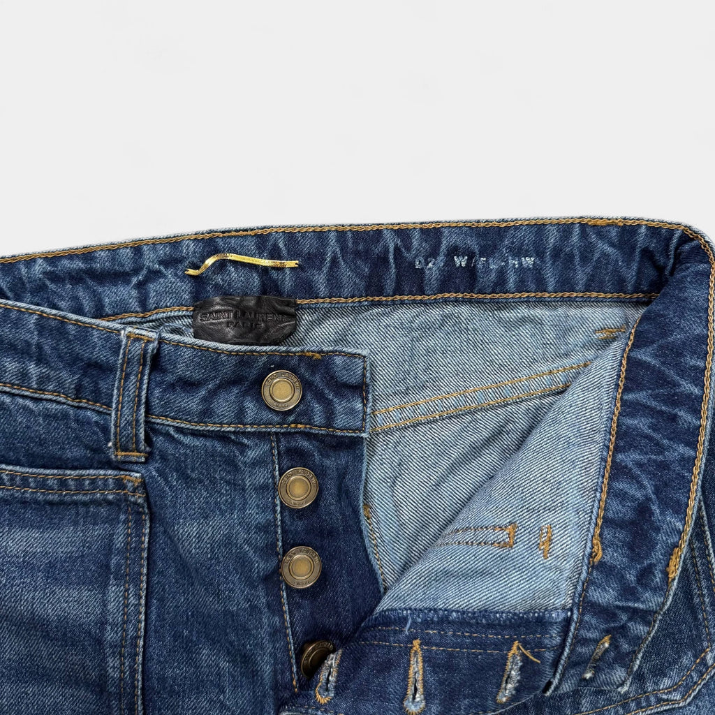 Saint Laurent 2018 D17 Flared Indigo Denim Jeans