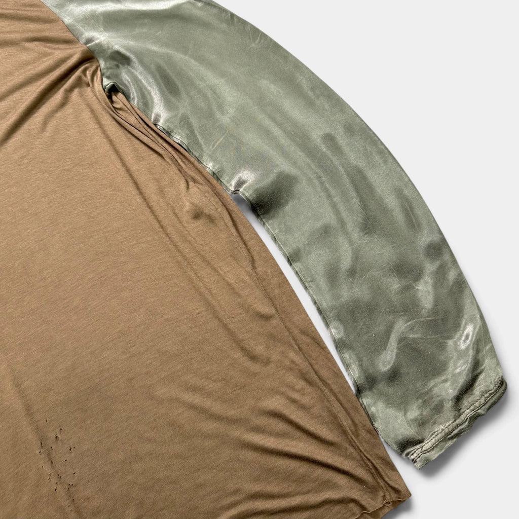 Aider Ackermann Satin Green and Brown Long Sleeve Top - detail 1
