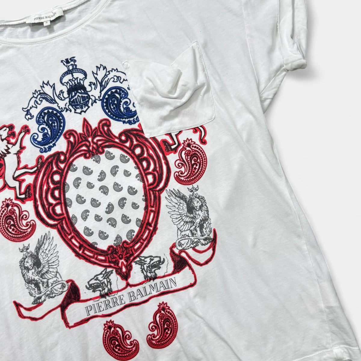 Pierre Balmain Heraldic Crest Oversized T-Shirt