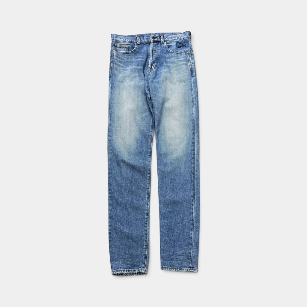 Saint Laurent 2016 D14 Handstitching Pocket Straight Leg Jeans