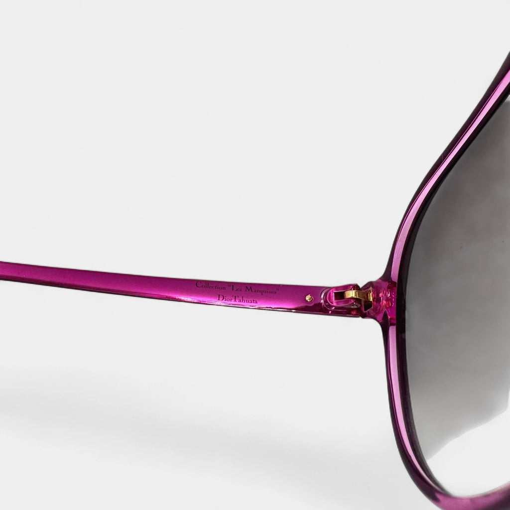 Christian Dior 2000s Magenta Pink Aviator Sunglasses