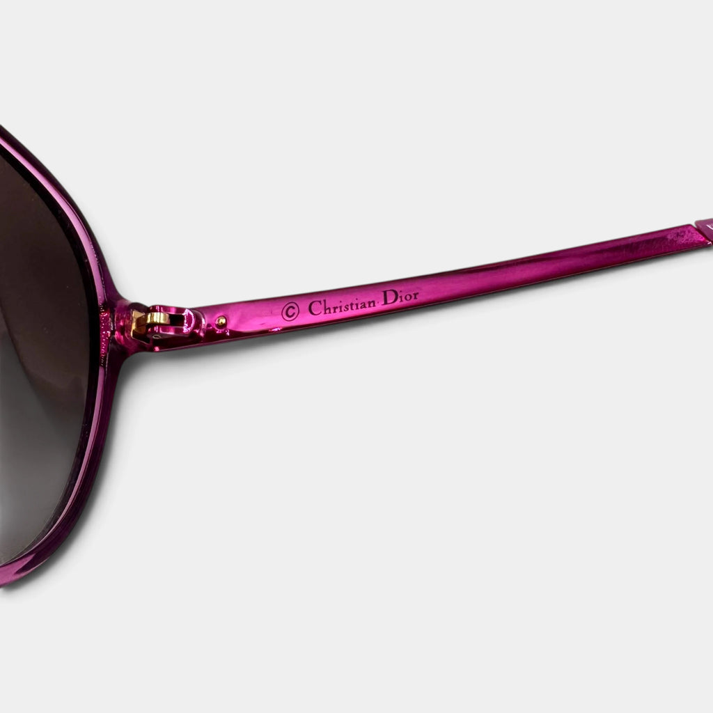 Christian Dior 2000s Magenta Pink Aviator Sunglasses