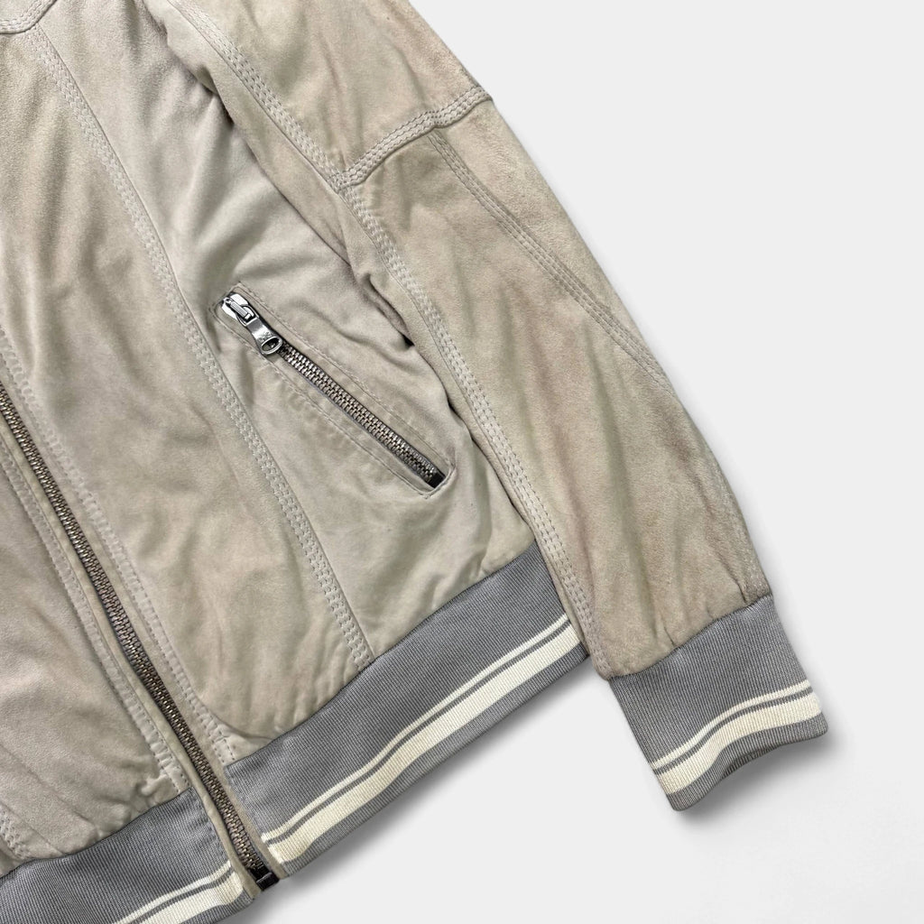 Dolce & Gabbana Beige Suede Varsity Jacket - detail 1