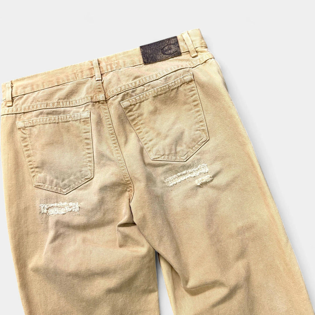 Just Cavalli Vintage Beige Slightly Flared Distressed Pants - detail 5