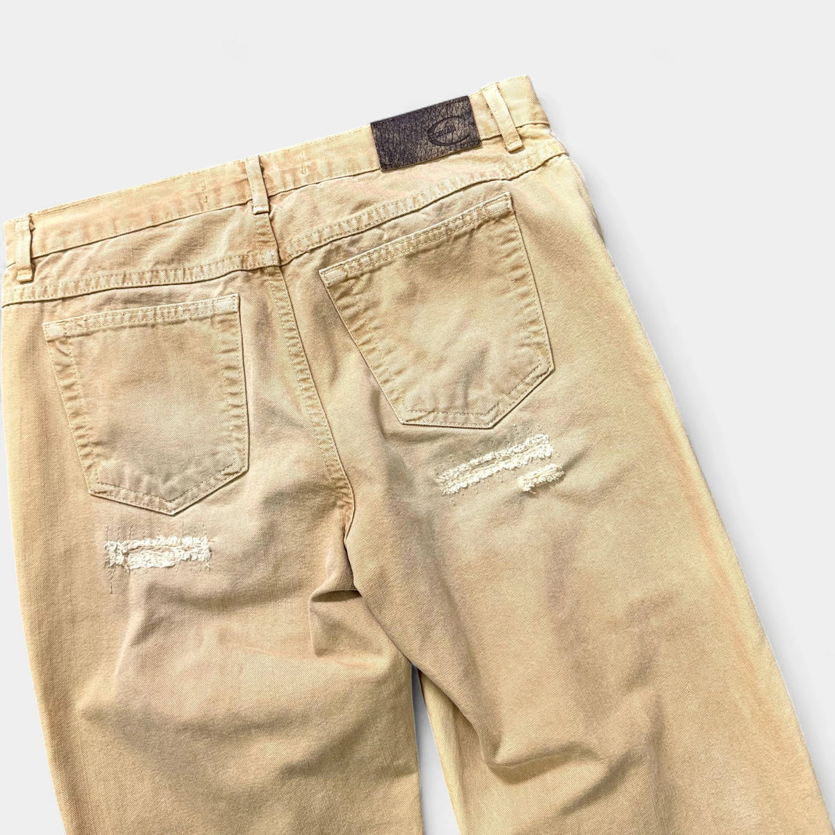 Just Cavalli Vintage Beige Slightly Flared Distressed Pants - detail 5