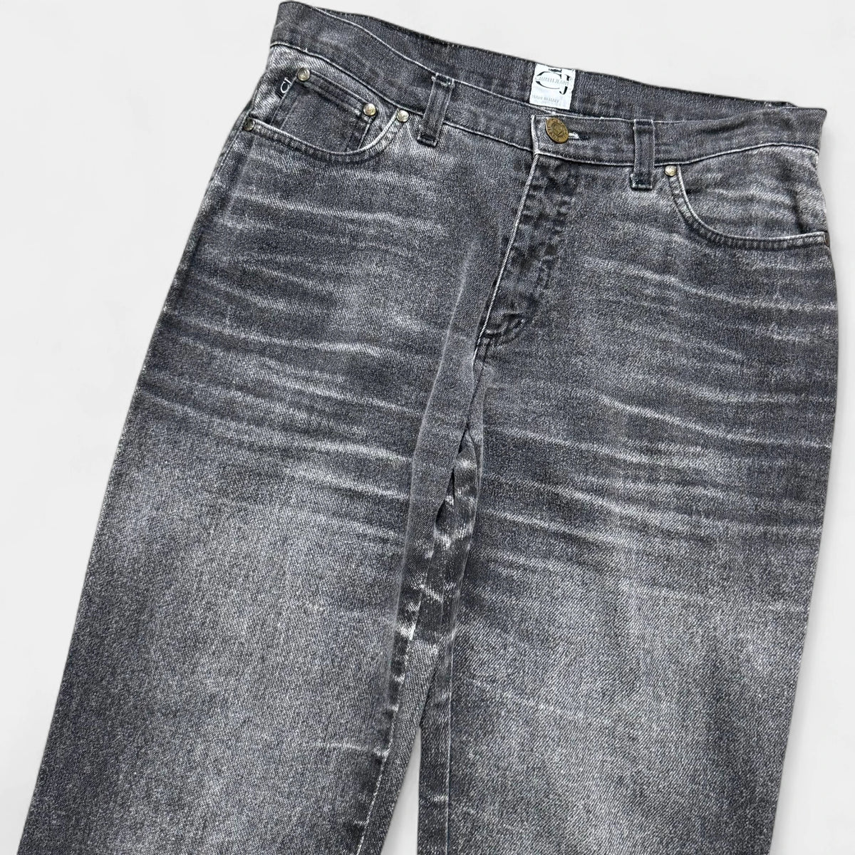 Cavalli Jeans Vintage Trompe L'oeil Denim Wide-Leg Pants - detail 1