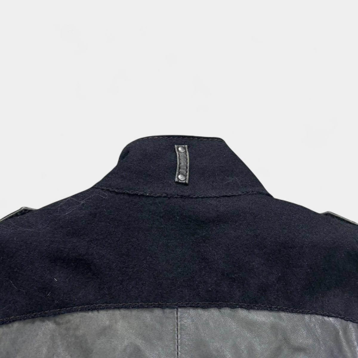 Cavalli 2000s Distressed Leather Multi-Pocket Cargo Jacket