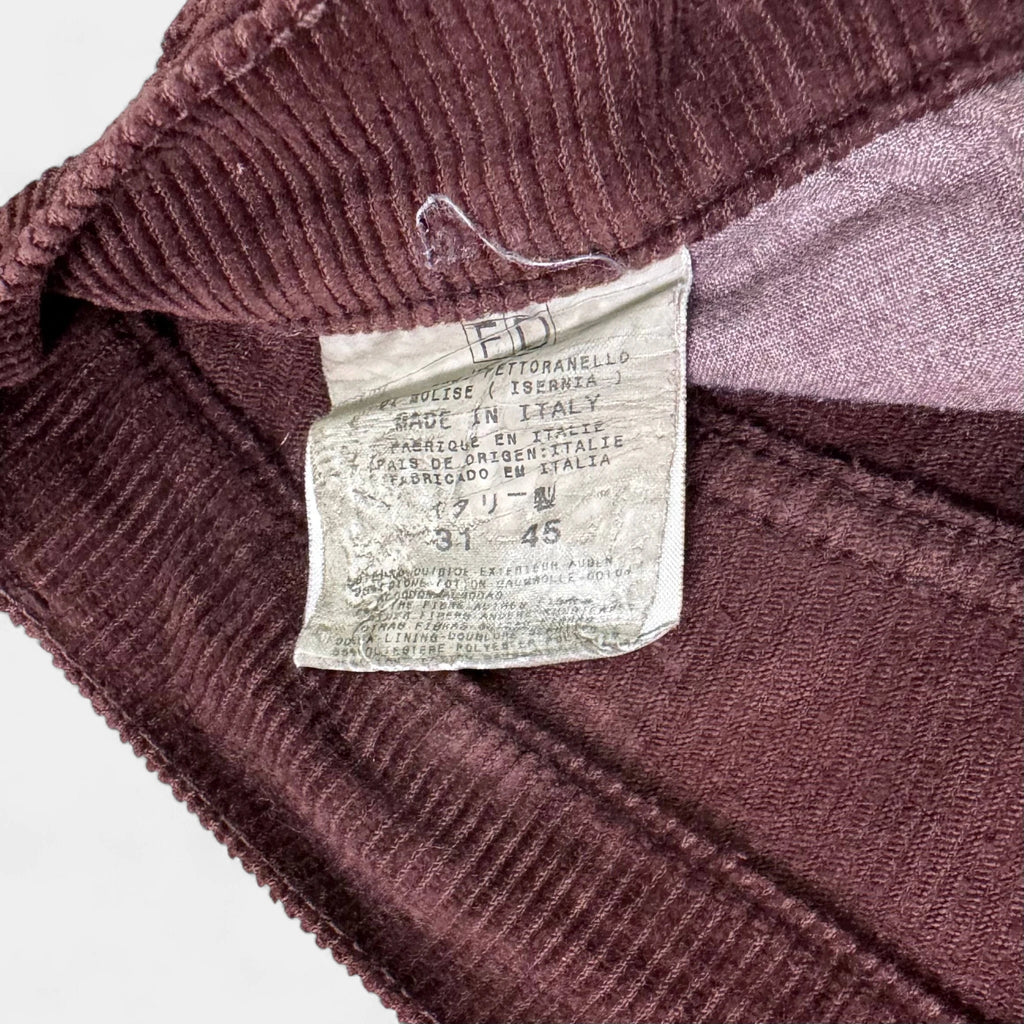 Just Cavalli 2000s Burgundy Corduroy Slightly Flared Pants - detail 4