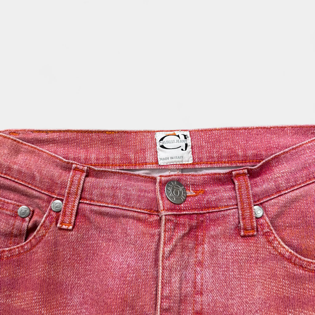 Just Cavalli Denim Jeans Sunset Gradient Red Yellow Orange - detail 2