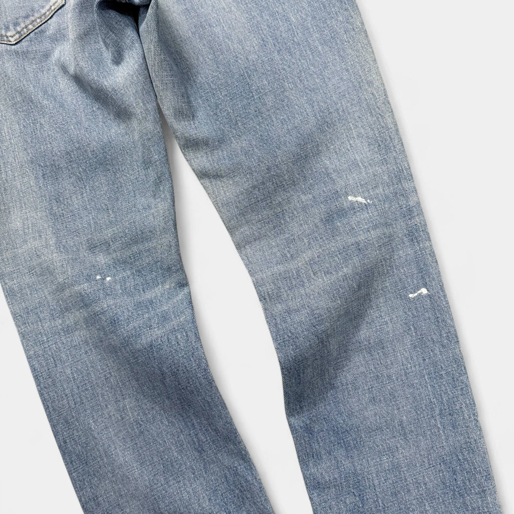 Saint Laurent 2018 DO2 Straight Leg Denim Jeans with Paint Details - detail 5