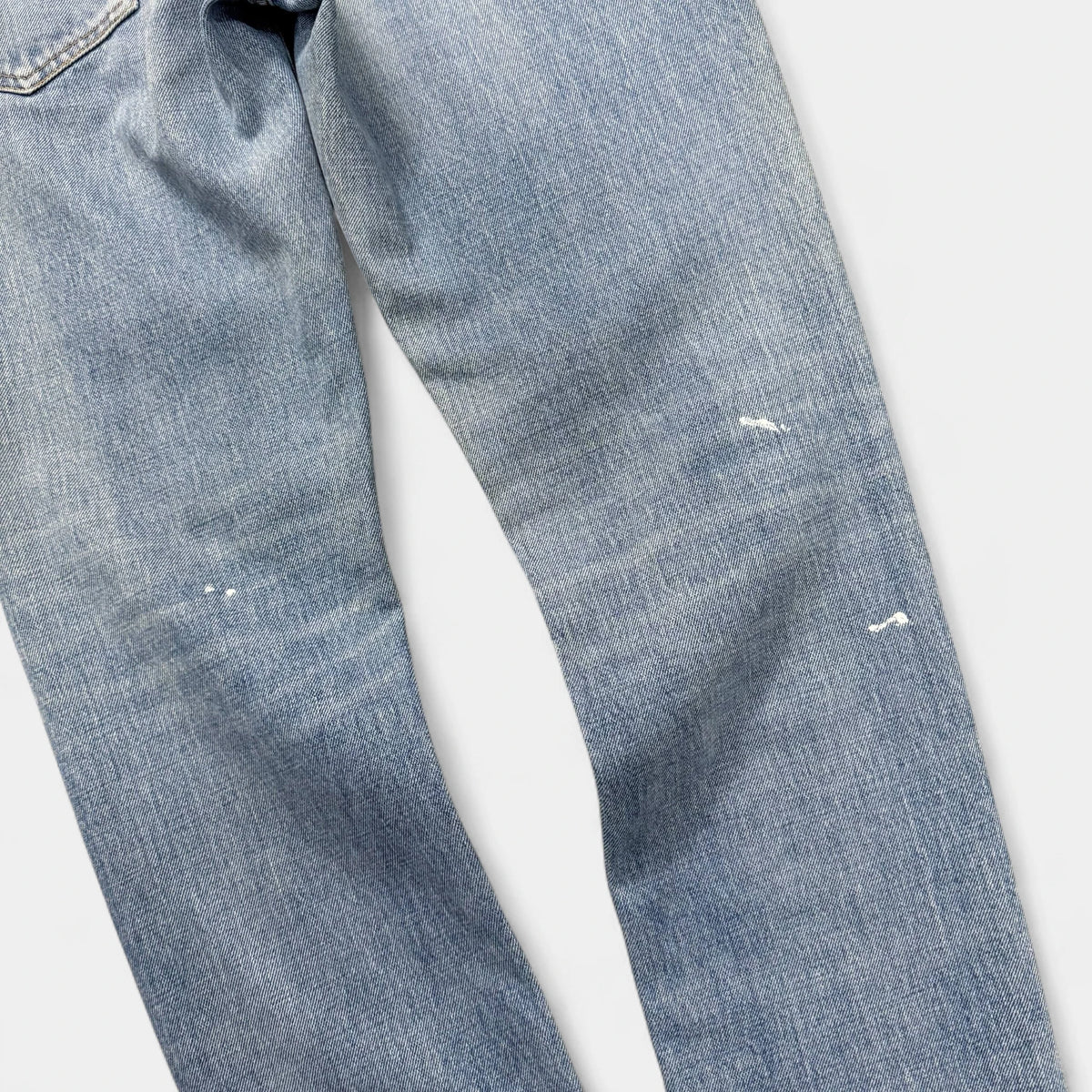 Saint Laurent 2018 DO2 Straight Leg Denim Jeans with Paint Details - detail 5
