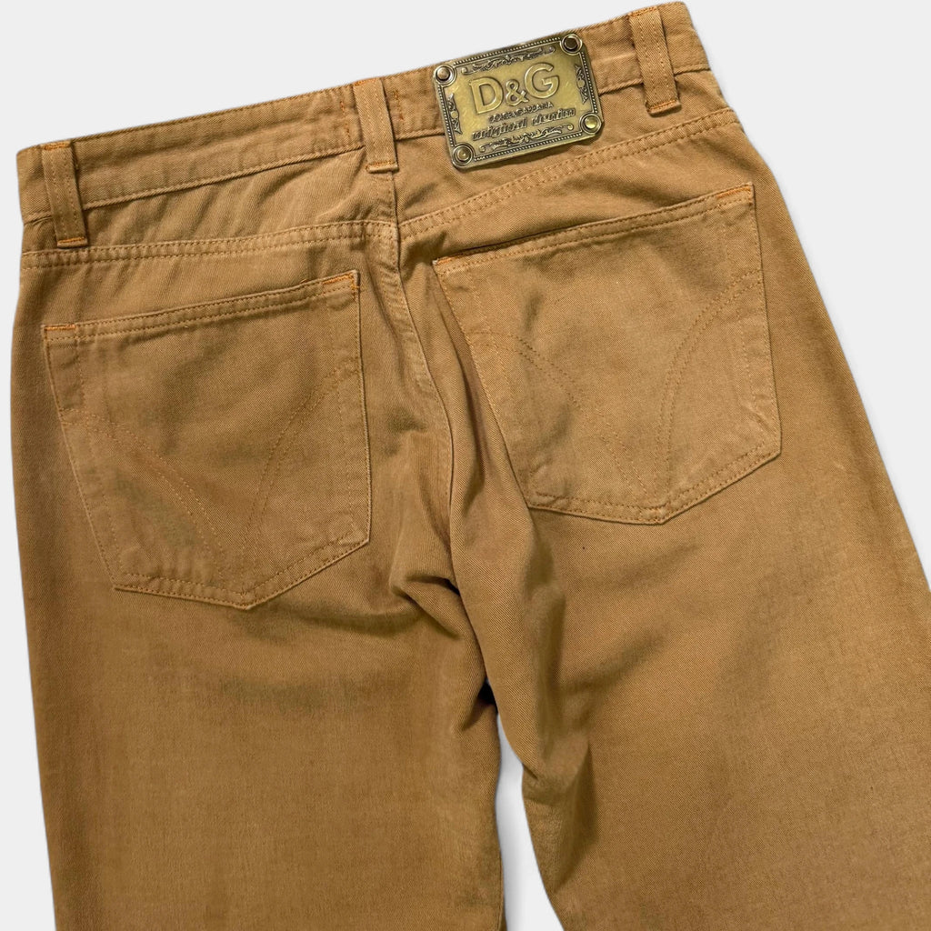 Dolce & Gabbana Soft Camel Beige Straight Leg Pants