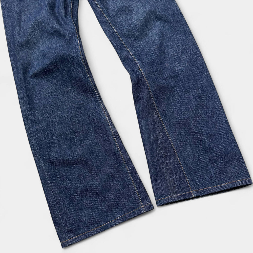 Helmut Lang 1998 Raw Denim Flared Jeans - detail 1