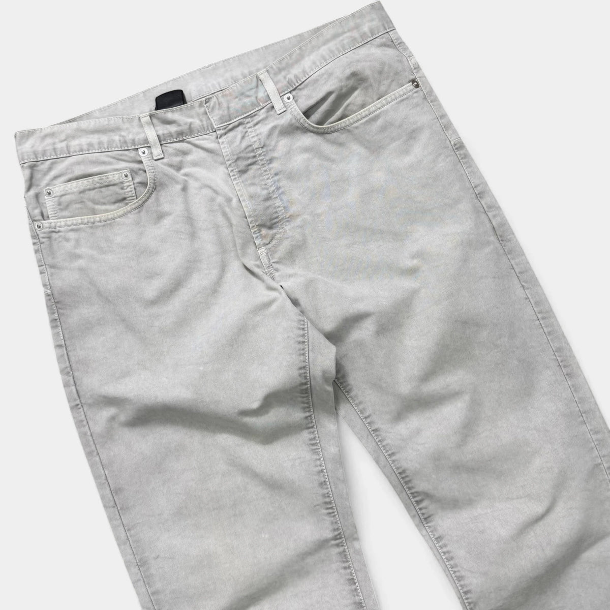 Dior Homme KVA Bleached Grey Straight Leg Trousers
